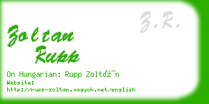 zoltan rupp business card